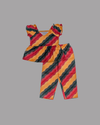 Girls Multicolor Striped Co-ord Set