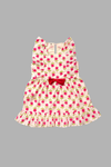 Girls Pink Floral Ruffle Dress with Bow