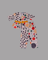 Girls Multicolor Polka Dot Co-ord Set with Mustard Bow Belt