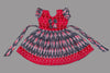 Girls Pink & Grey Ikkat Frock