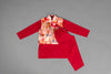 Boys Maroon Kurtha Pyjama with coat