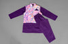 Boys Purple Kurtha Pyjama with coat