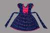 Girls Ikkat Blue Frock