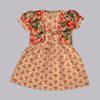 Girls Floral & Geometric Printed Cotton Frock