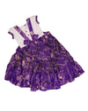 Girls Purple Floral Tie-Front Top & Skirt Set