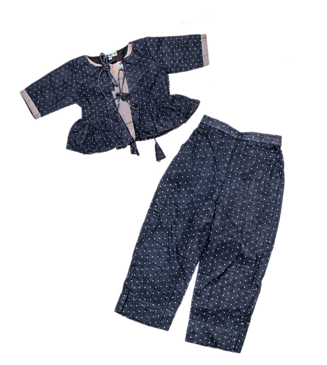 Girls Midnight Charm Handwoven Cotton Set