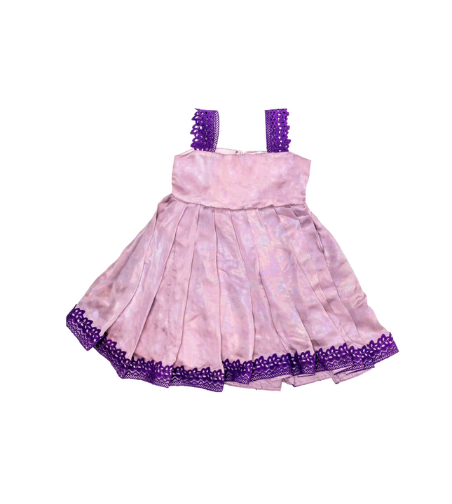 Lace-Trimmed Kids Party Dress