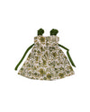 Girls Green Blossom Handblock Printed Kids Frock