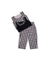 Girls Black & White Checkered Three-Piece Co-ord Set