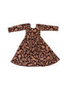 Girls Elegant Handblock Printed Kids Anarkali Dress