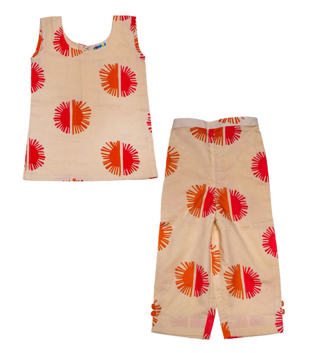 Girls Sunset Bloom Cotton Co-ord Set