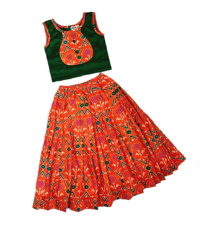 Girls Patola Glow Festive Lehenga